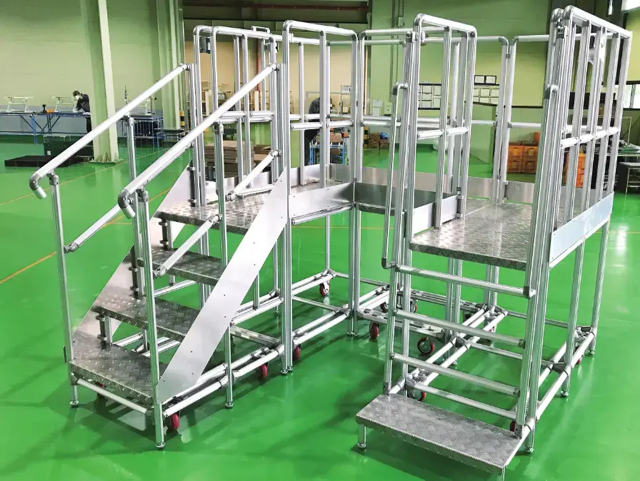 Aluminium Pipe Racking System Ladder Step Design